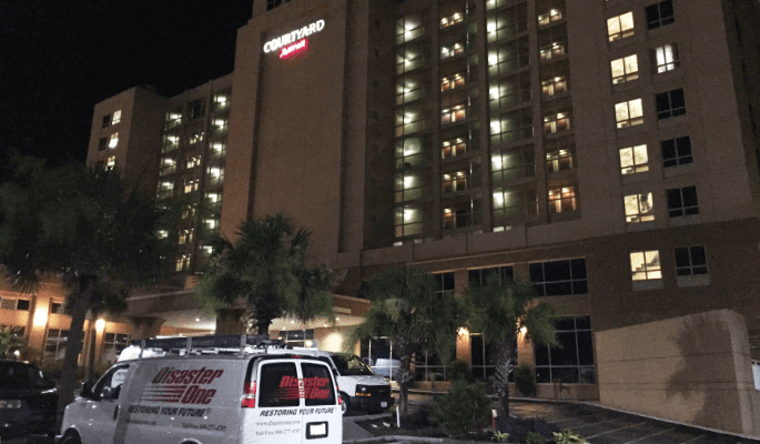 BluSky responds to Carolina Beach hotel water damage