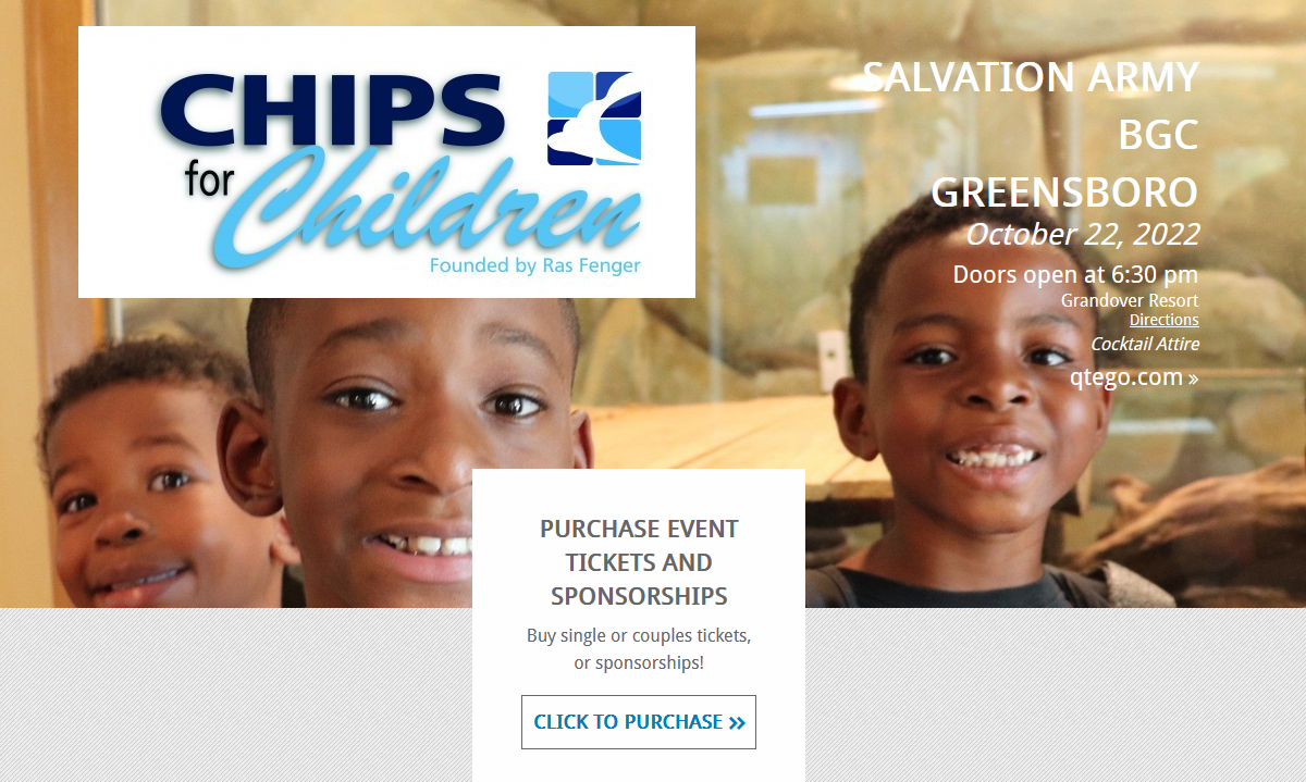 Chips for Children tickets and sponsorships